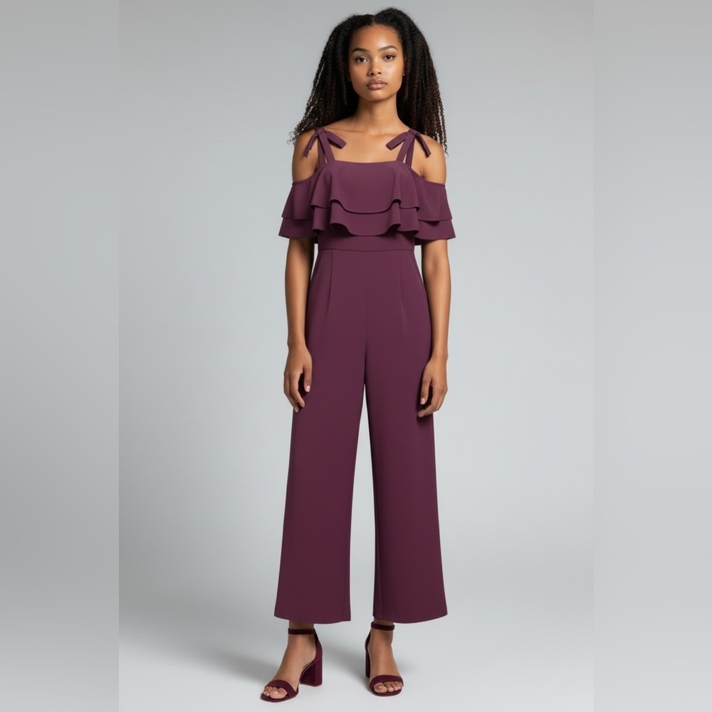 GB Girls Stylish Plum Jumpsuit Size 14